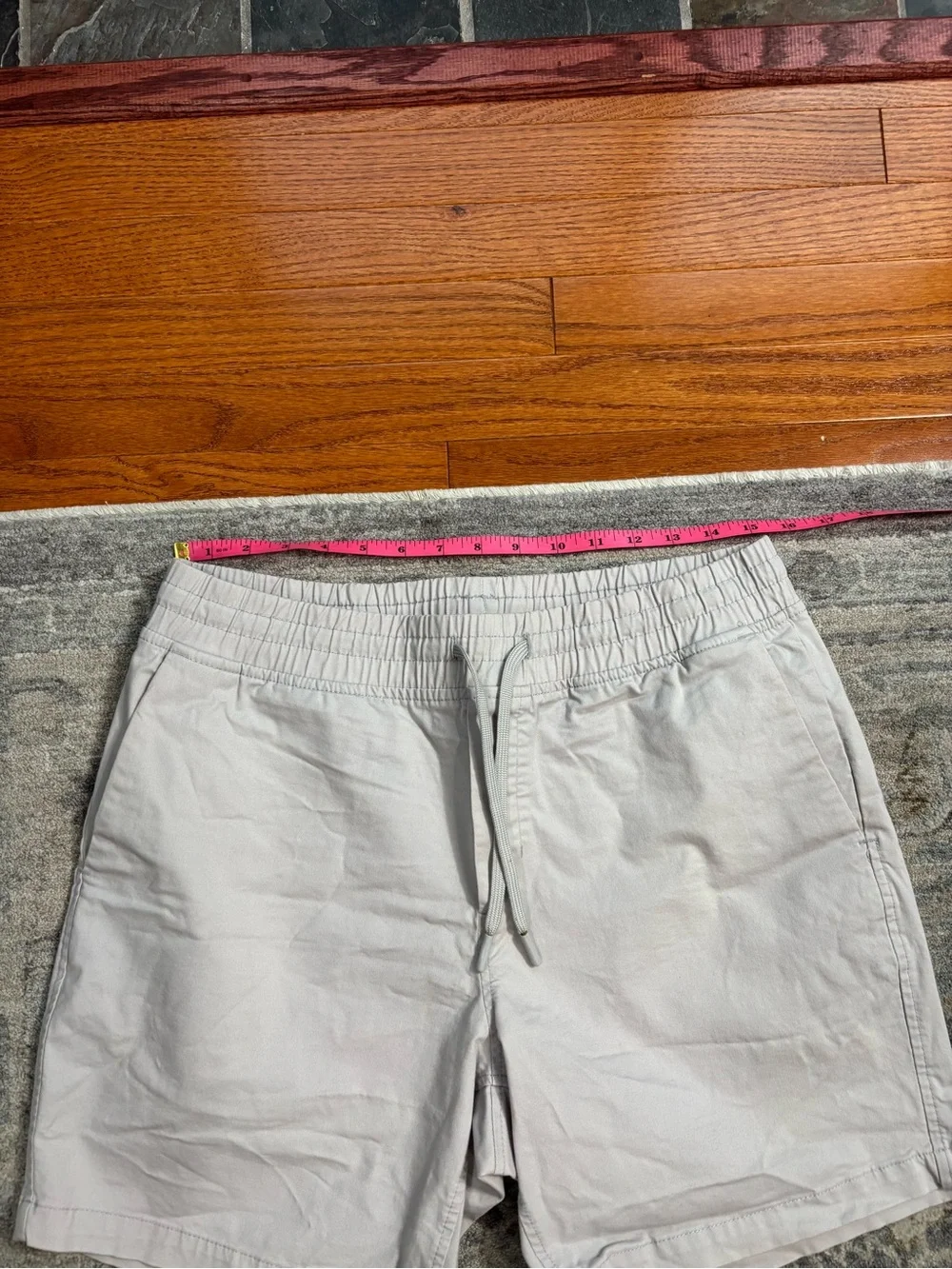 Calvin Klein Light Gray Men’s Elastic Waist Drawstring Shorts